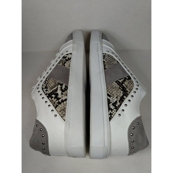 Steve Madden Annita Women's Sz 8.5 Sneakers Grey & White Snake Skin Print - Picture 5 of 9